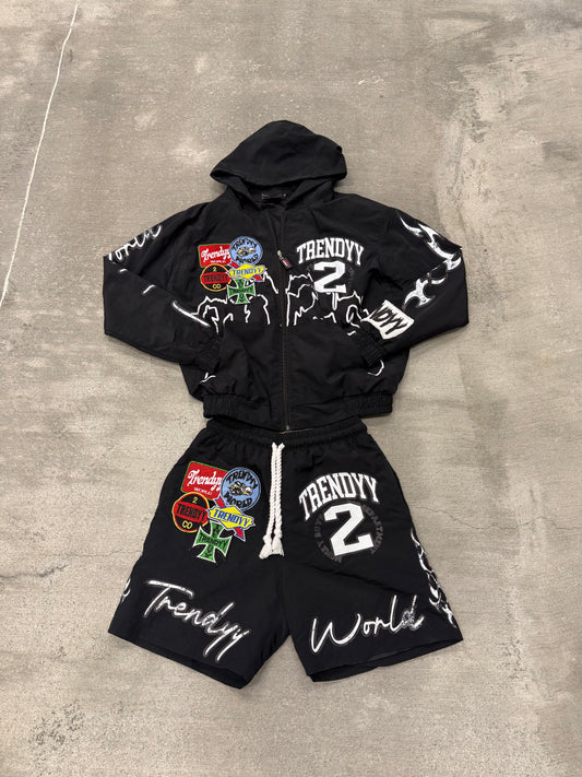 Black “V10” Windbreaker Sets