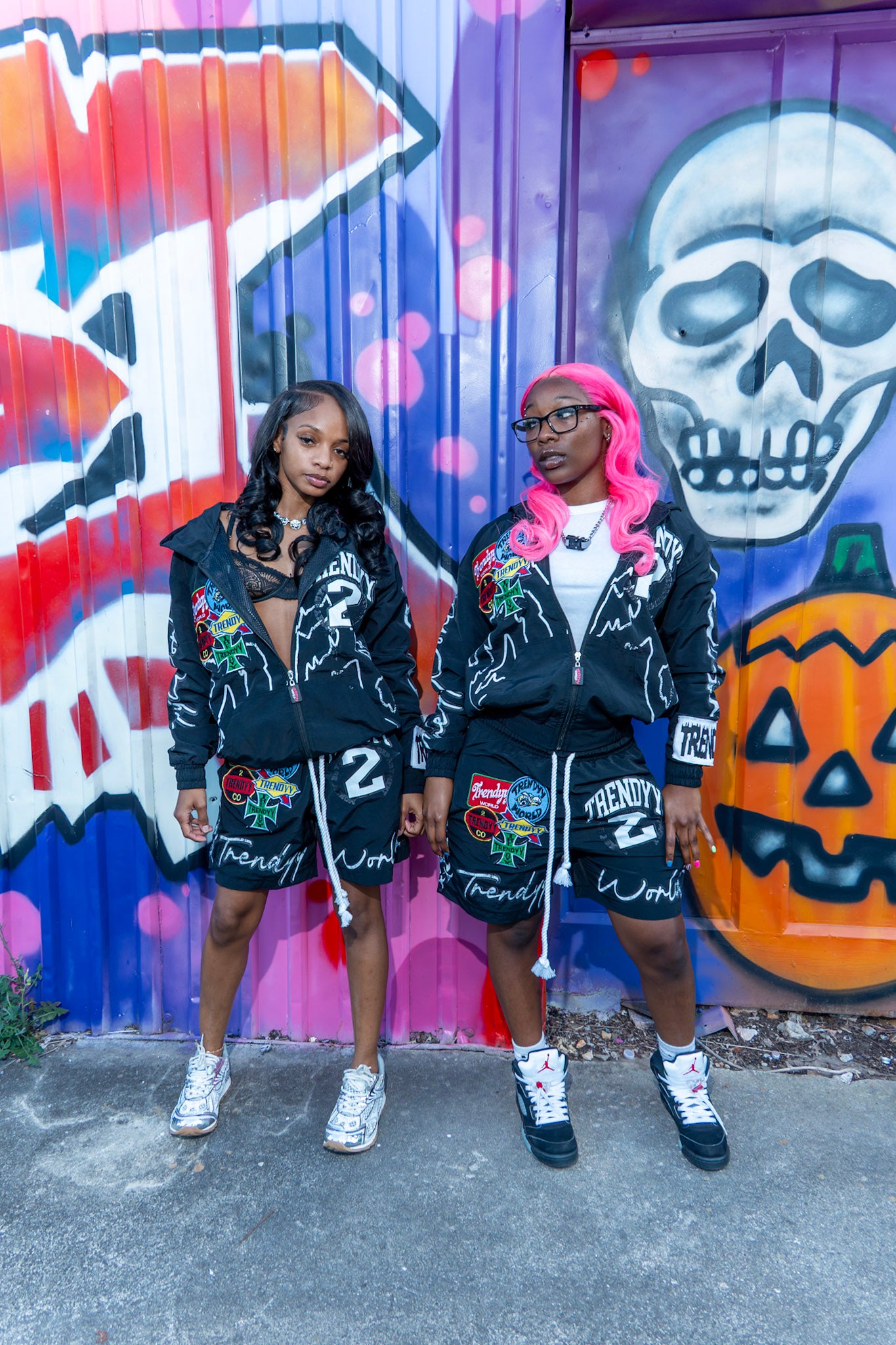 Black “V10” Windbreaker Sets