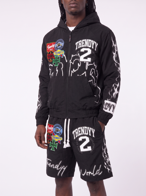 Black “V10” Windbreaker Sets